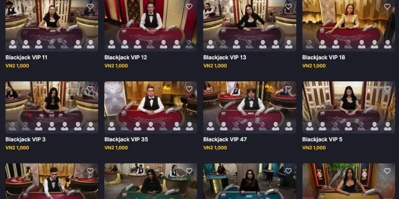 Giới thiệu sảnh live Blackjack